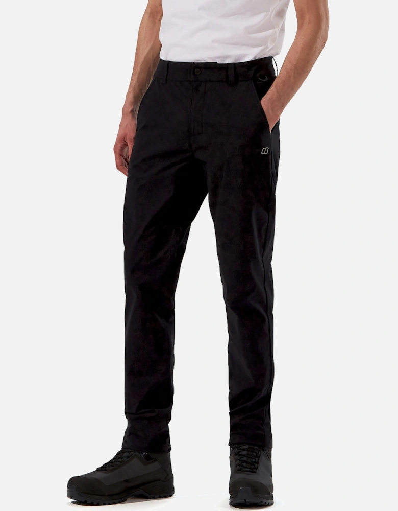 Mens Everyday Straight Walking Trousers - Black