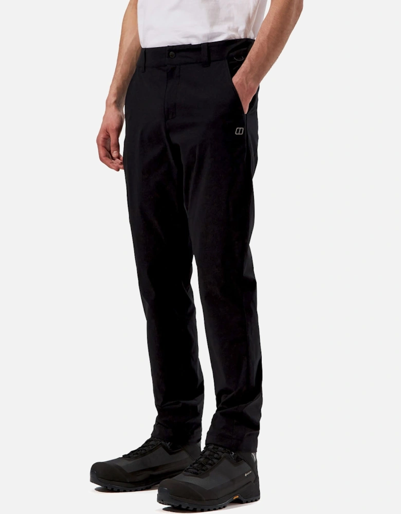 Mens Everyday Straight Walking Trousers - Black