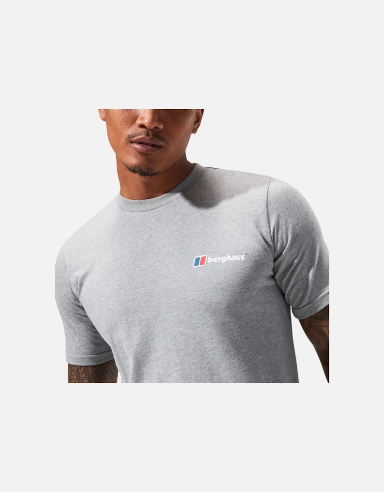 Mens Organic Front & Back Logo Cotton T-Shirt