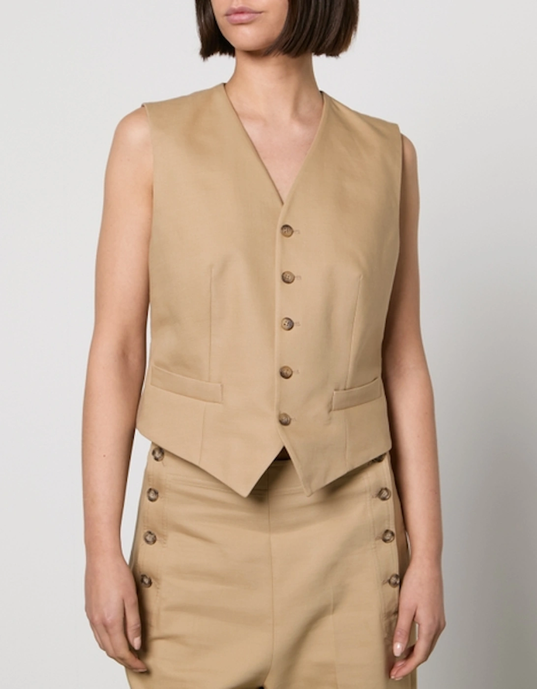 Pauline Cotton and Wool-Blend Twill Vest, 2 of 1