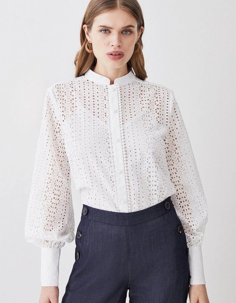 Cotton Broderie Blouse