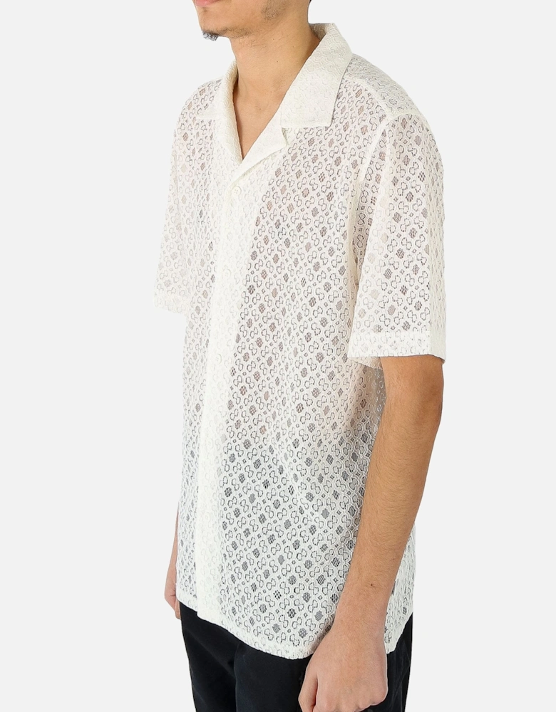 Didcot Corded Lace White SS Shirt