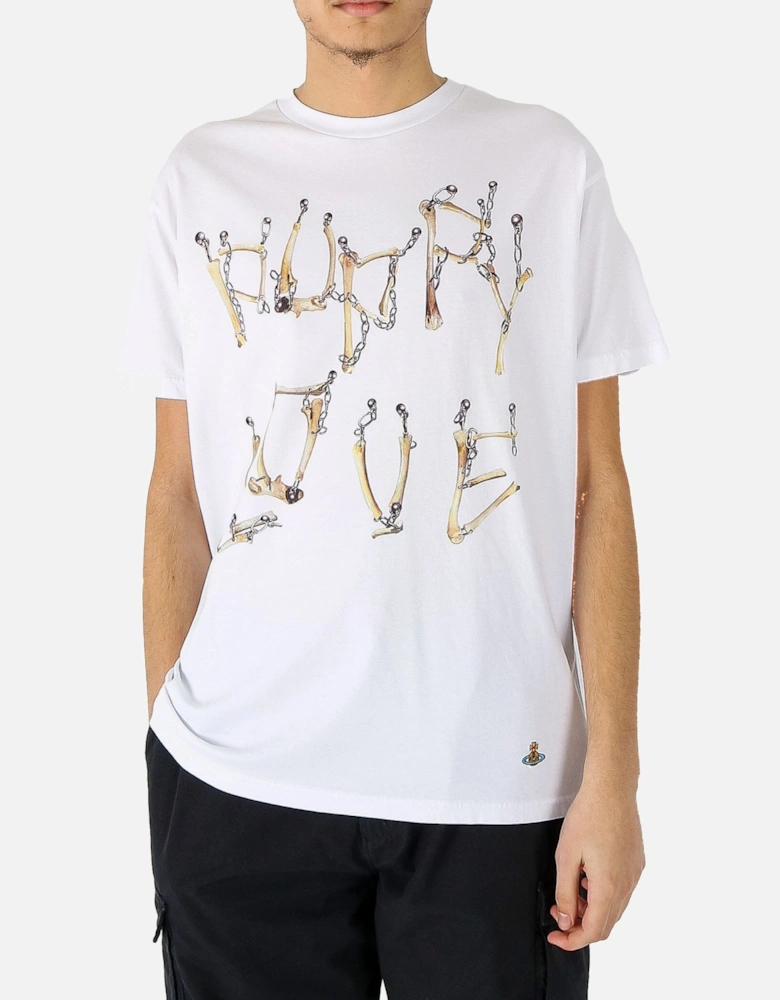 Bones Chain Print White Tee