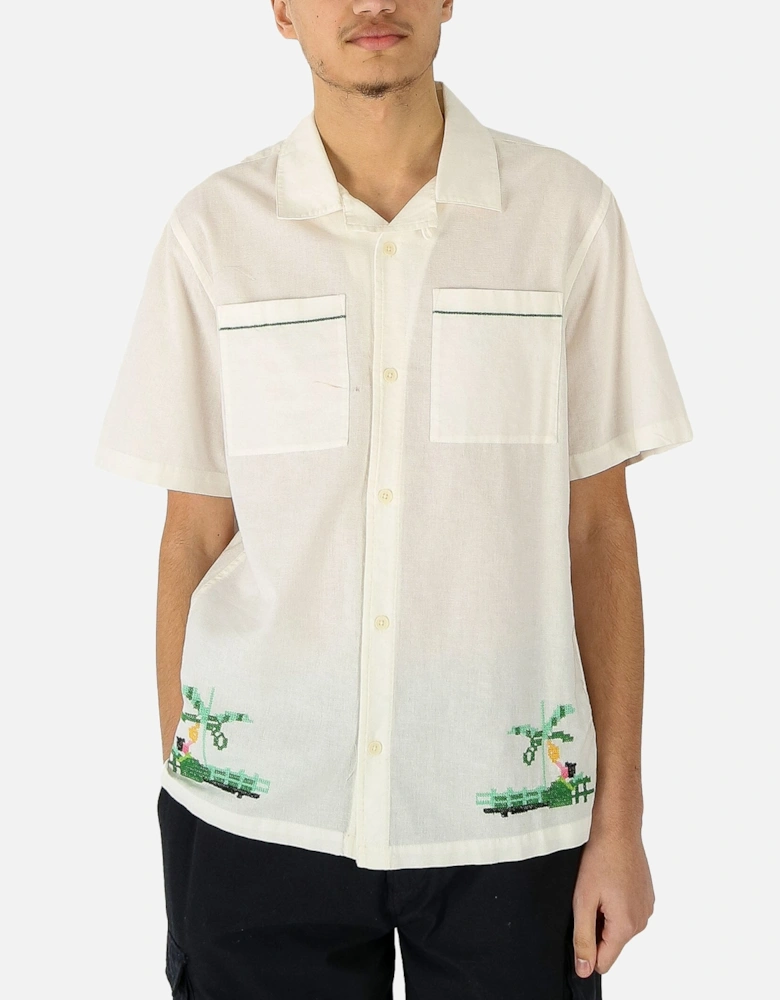 Newton Paradise Embroidered Beige Shirt