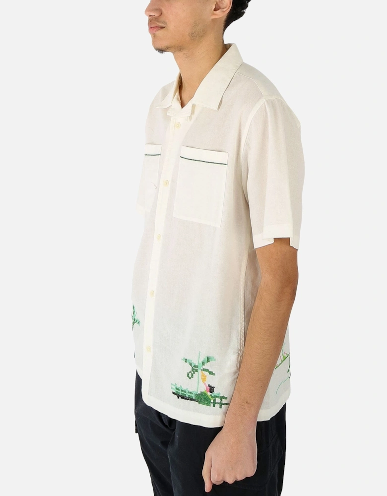 Newton Paradise Embroidered Beige Shirt