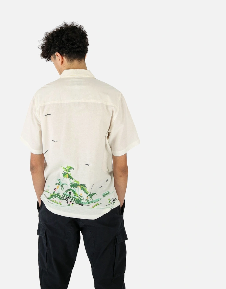 Newton Paradise Embroidered Beige Shirt