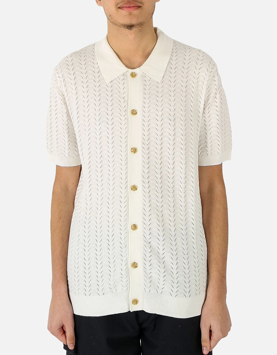 Tellaro Knitted Chevron Beige Shirt, 5 of 4