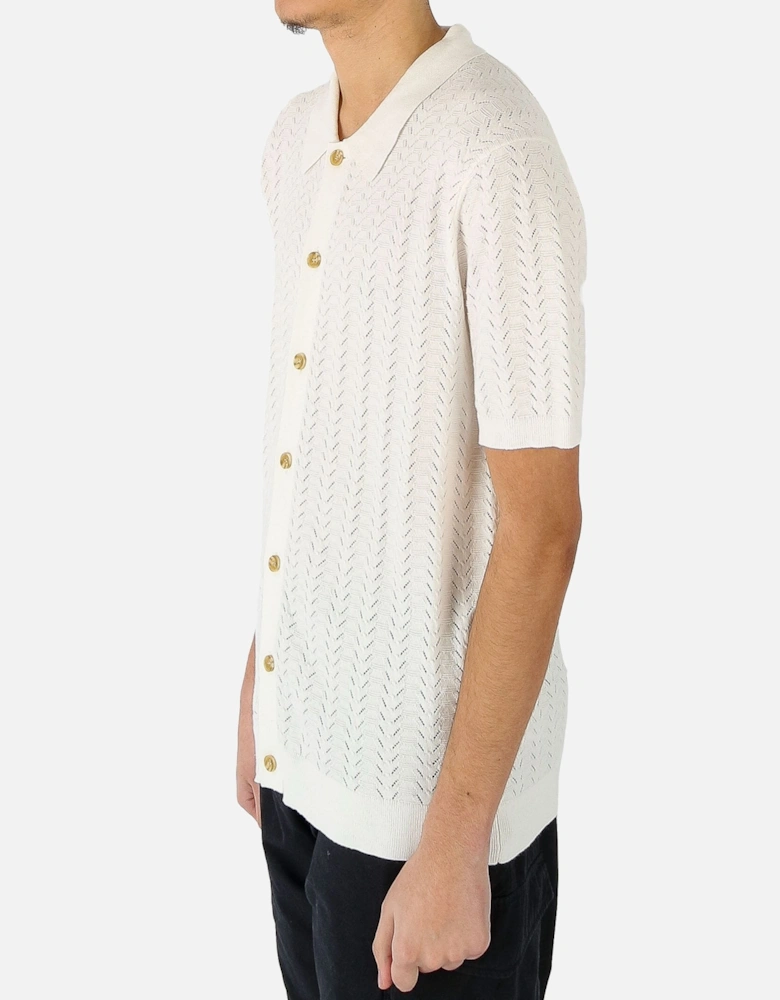 Tellaro Knitted Chevron Beige Shirt