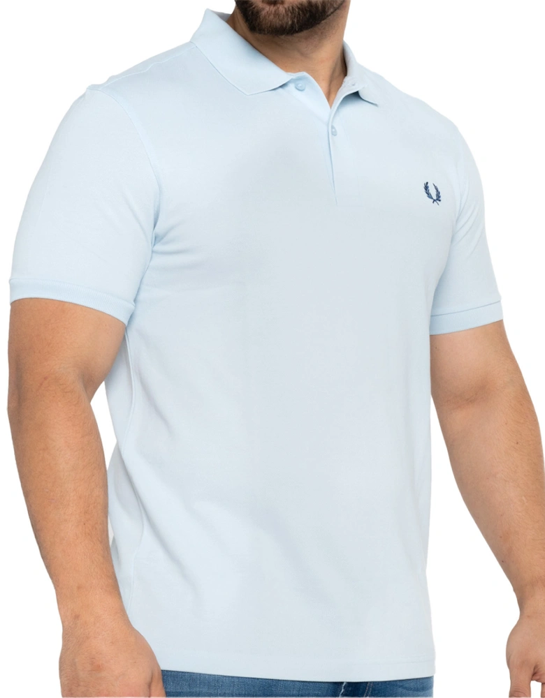 Mens Plain Polo Shirt (Light Blue)