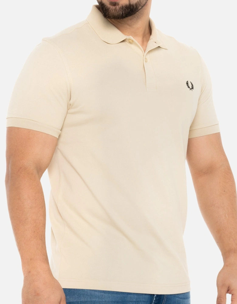 Mens Plain Polo Shirt (Beige)