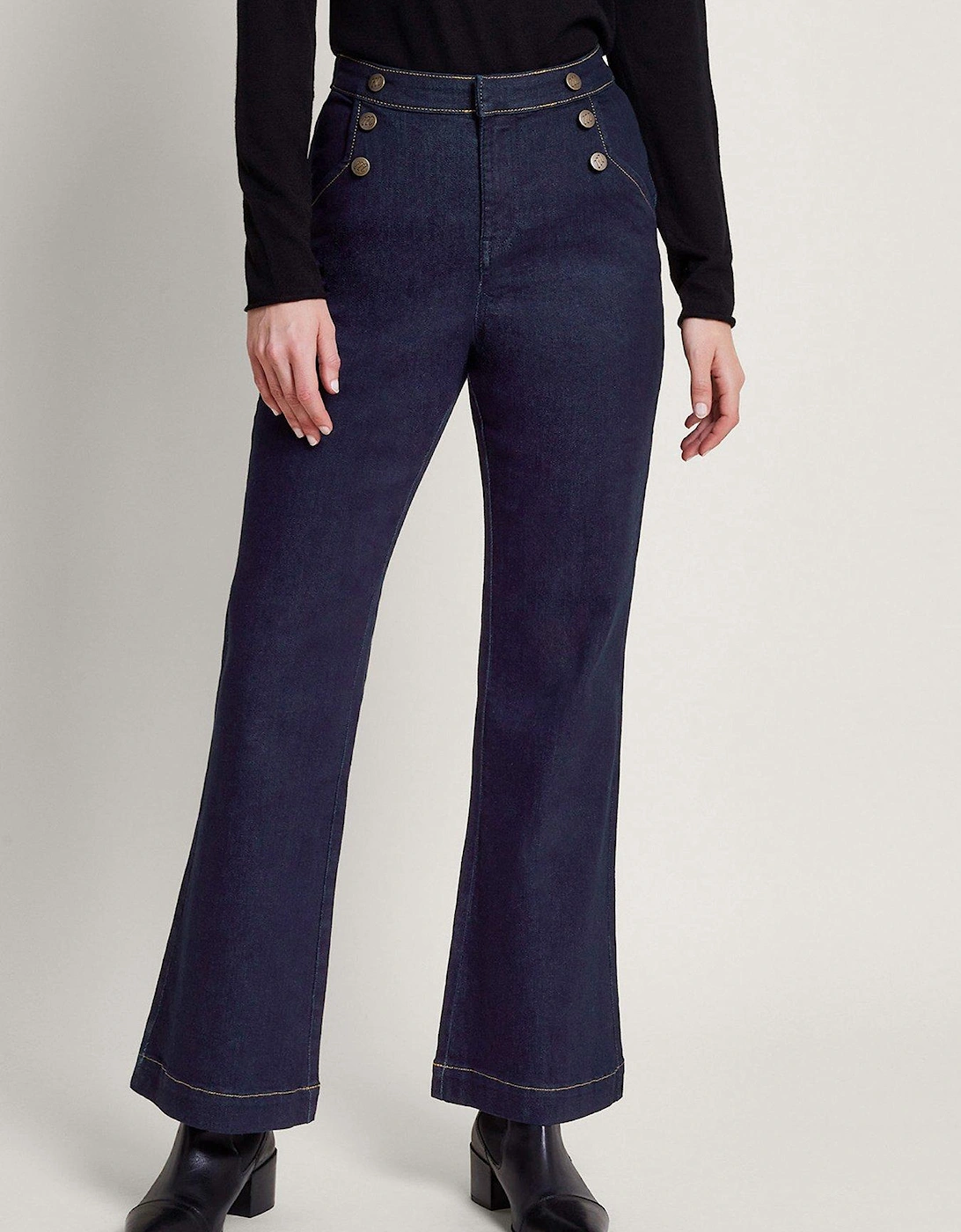 Rosa Button Jeans - Blue, 2 of 1