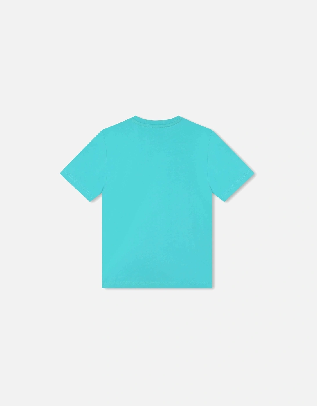 Boys Turqoise Logo Cotton T-shirt