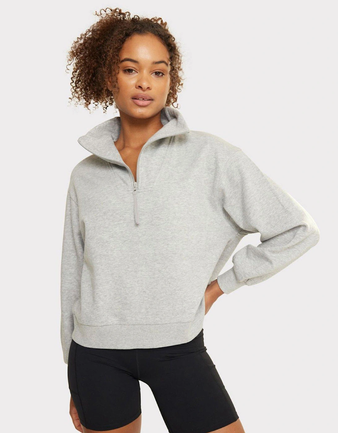 Grey Quarter-Zip Sweatshirt - Grey, 2 of 1