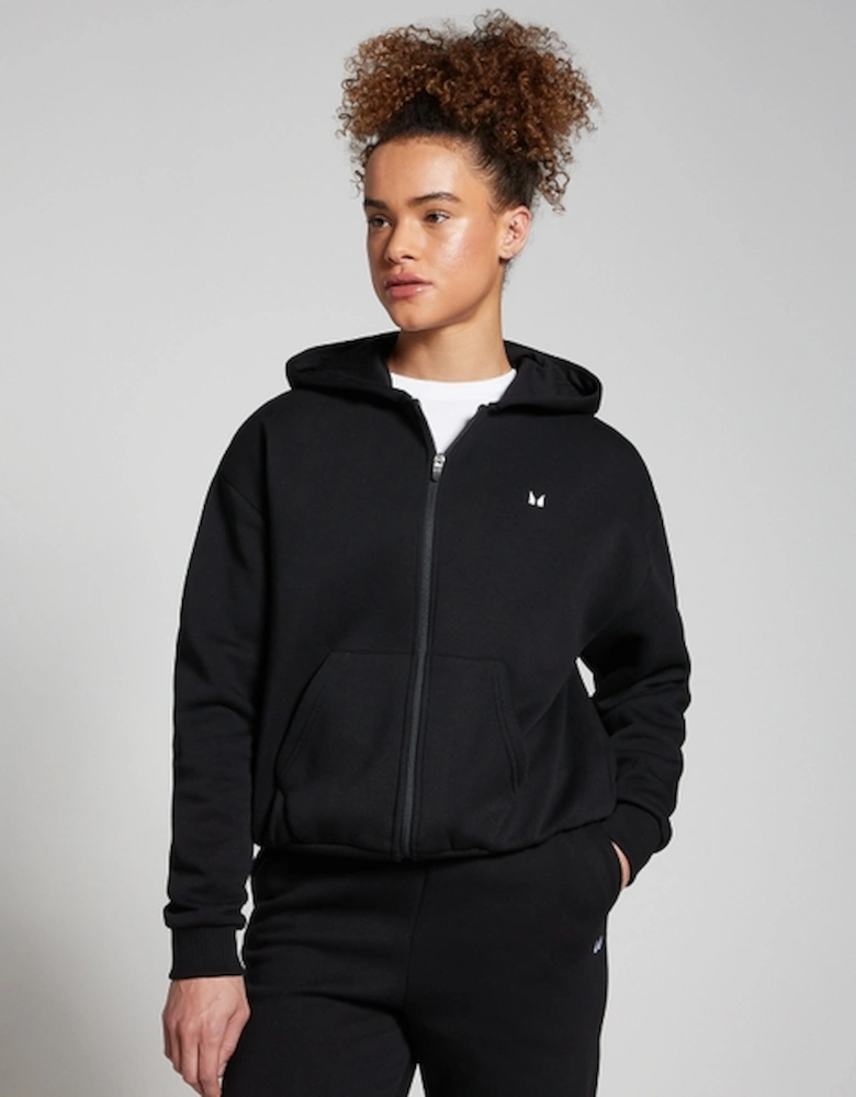 Women's Basics Zip Through Hoodie - Black