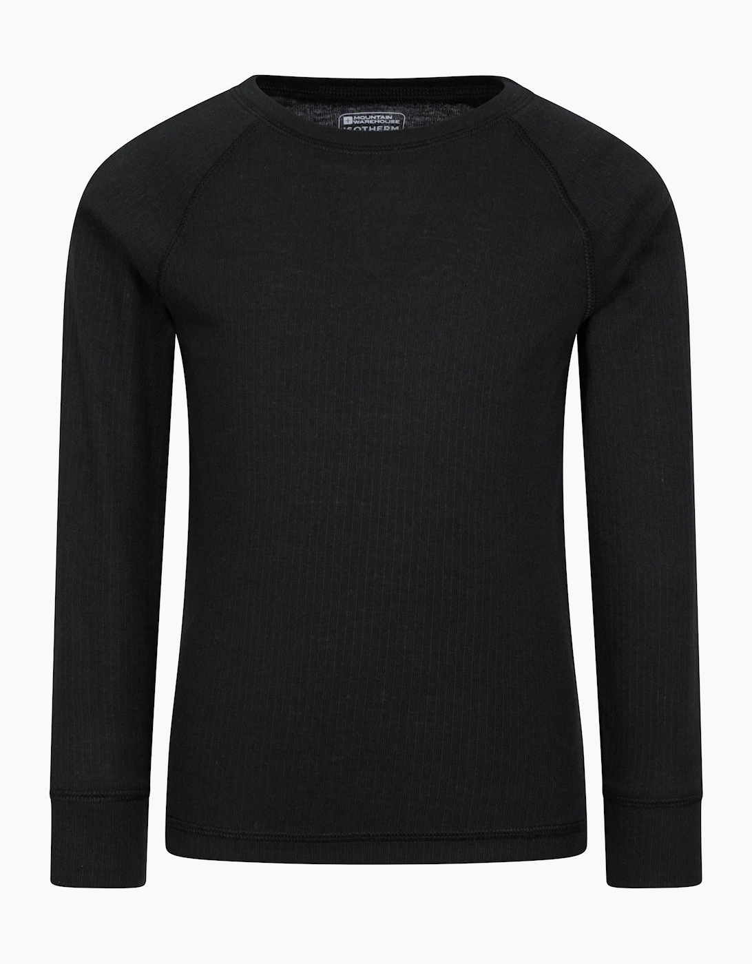 Mountain Warehouse Childrens/Kids Talus Round Neck Base Layer Top - Black - Size: 7 years/8 years