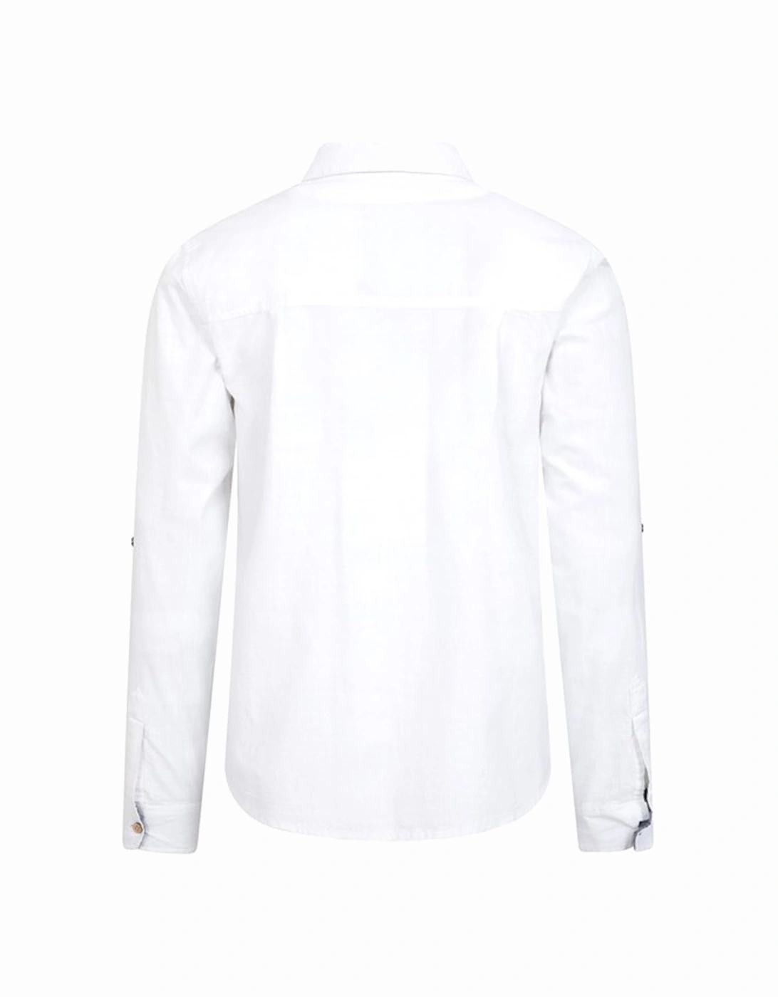 Mens Coconut Textured Long-Sleeved Shirt, 6 of 5