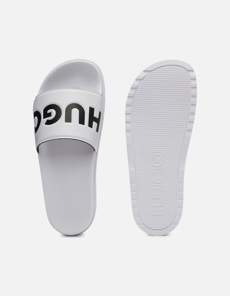Match Slider Sandals, White