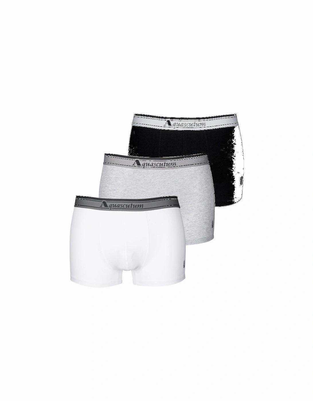 3-Pack Heritage Logo Boxer Trunks, Black/White/Grey, 17 of 16