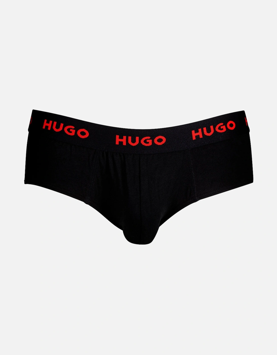 3-Pack Classic Logo Briefs, Black/red