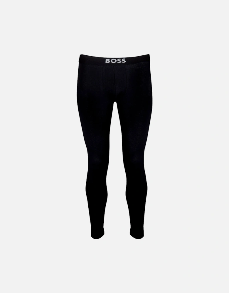Luxe Thermal Jersey Long Johns, Black