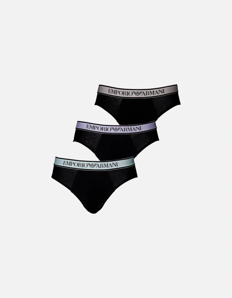 3-Pack Logoband Briefs, Black