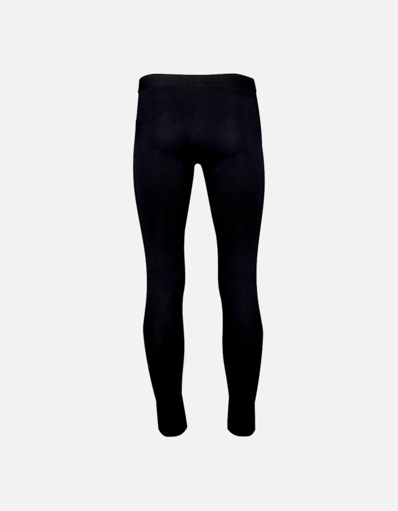 Luxe Thermal Jersey Long Johns, Black