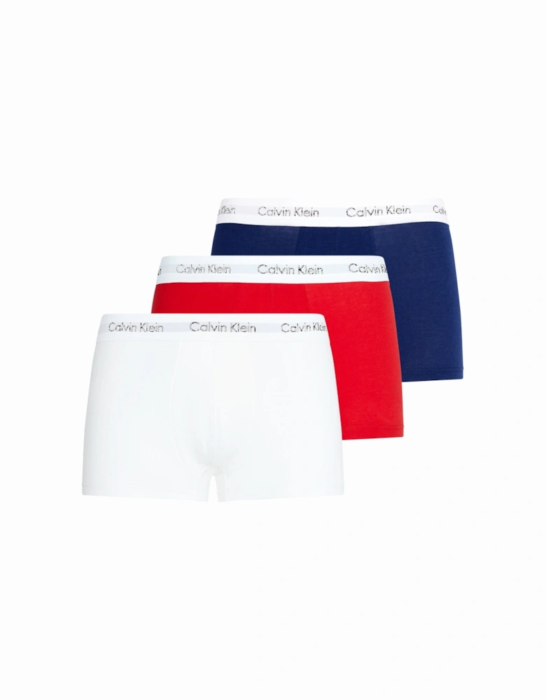 3 Pack Men's Cotton Stretch Low Rise Trunks