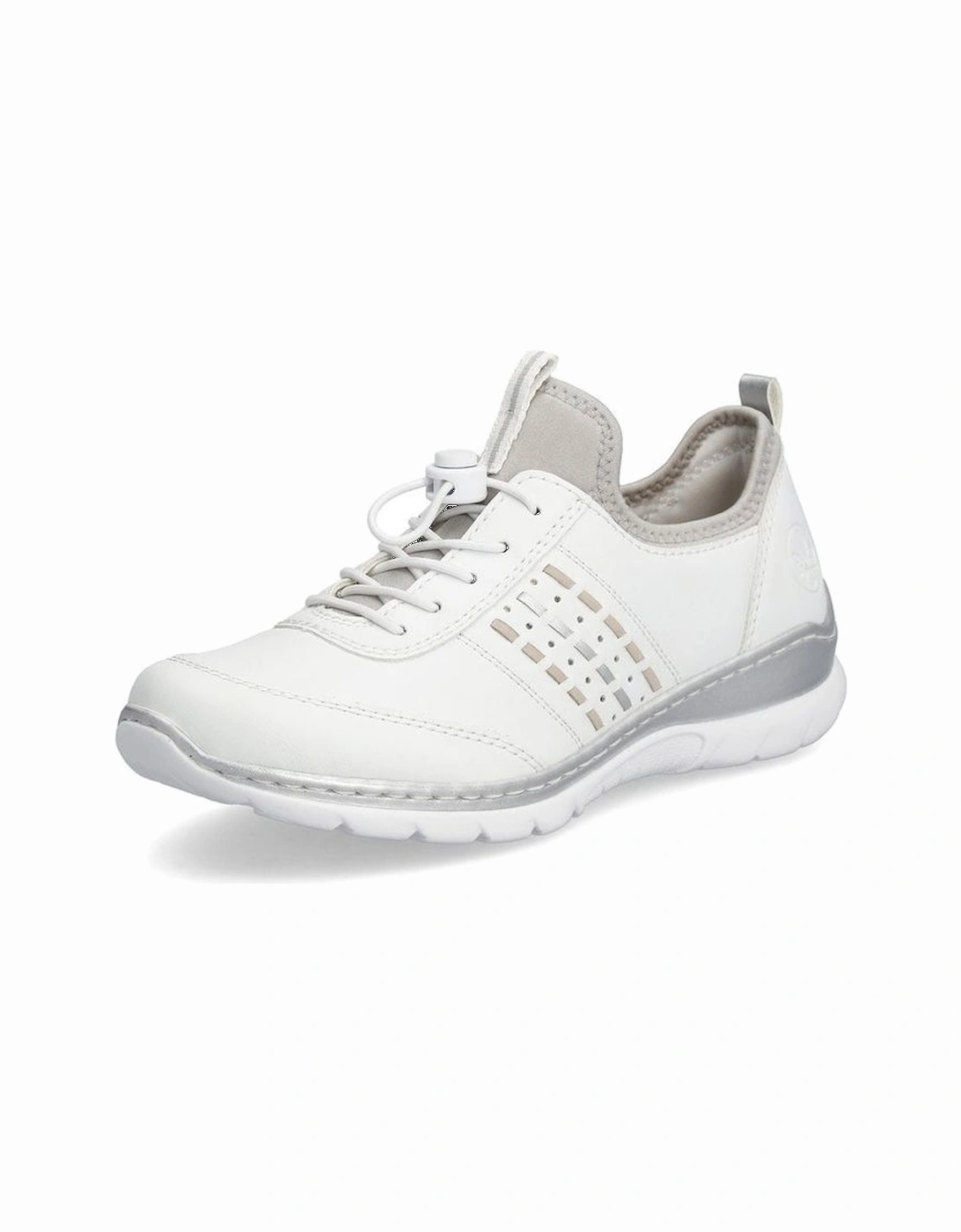 Ladies Shoes L3259-80 White slip on trainer ladies, 2 of 1