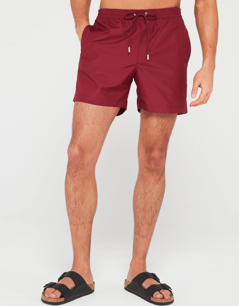 Medium Drawstring Swim Shorts - Dark Red