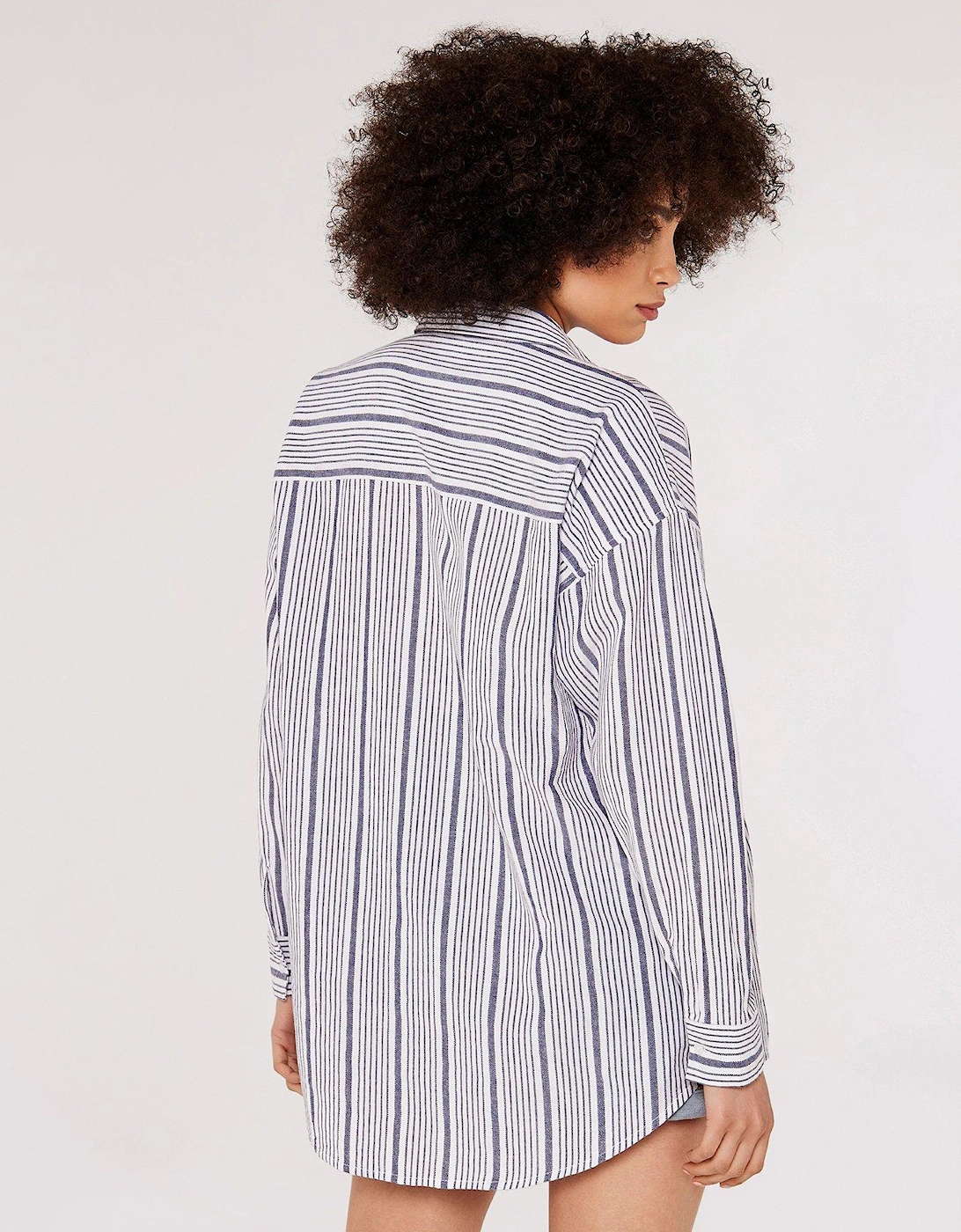Woven Stripe Oversized Shirt