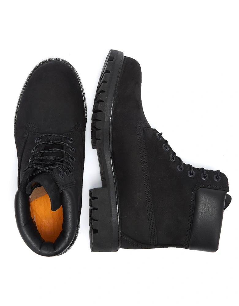 Mens Black Premium 6 Inch Nubuck Leather Boots