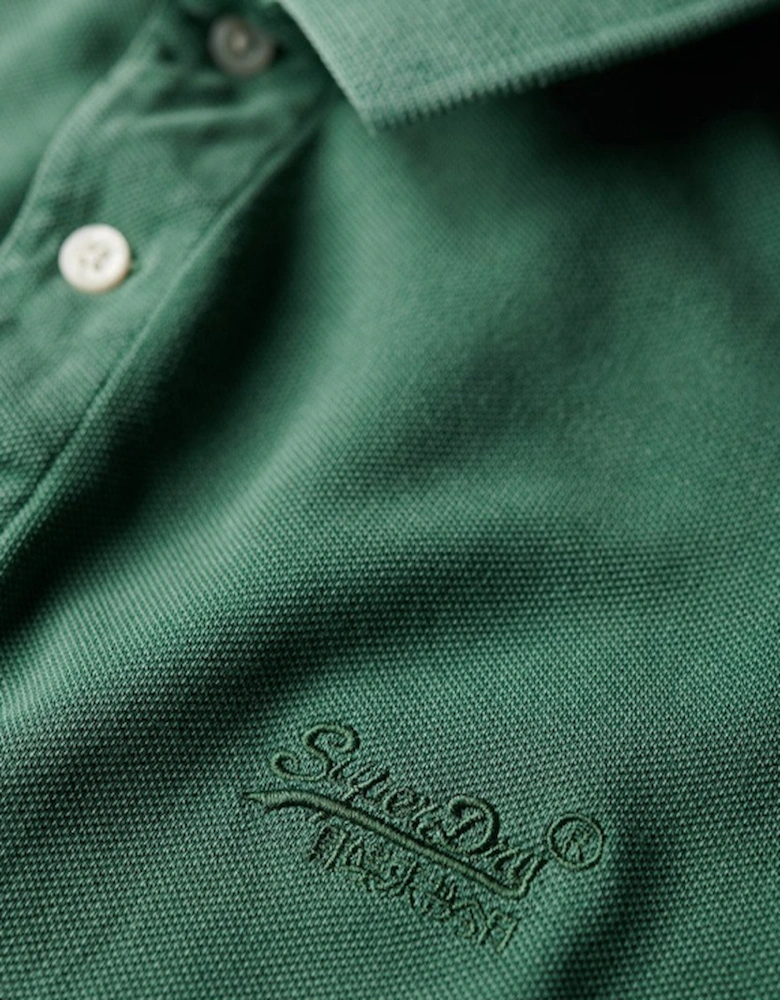 Men's Vintage Destroyed Polo Light Fern Green