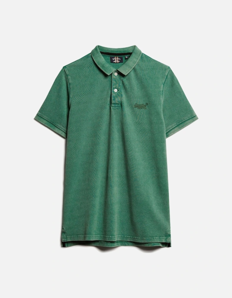 Men's Vintage Destroyed Polo Light Fern Green