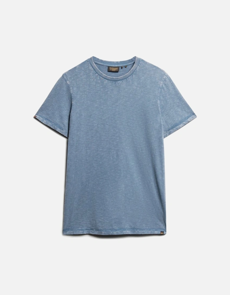 Men's Crew Neck Slub Short Sleeve T-Shirt Dry Slate Blue