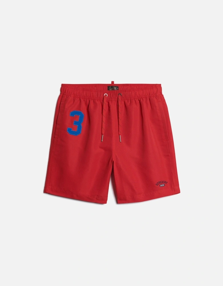 Men's Recycled Polo 17" Swim Short Rouge Red