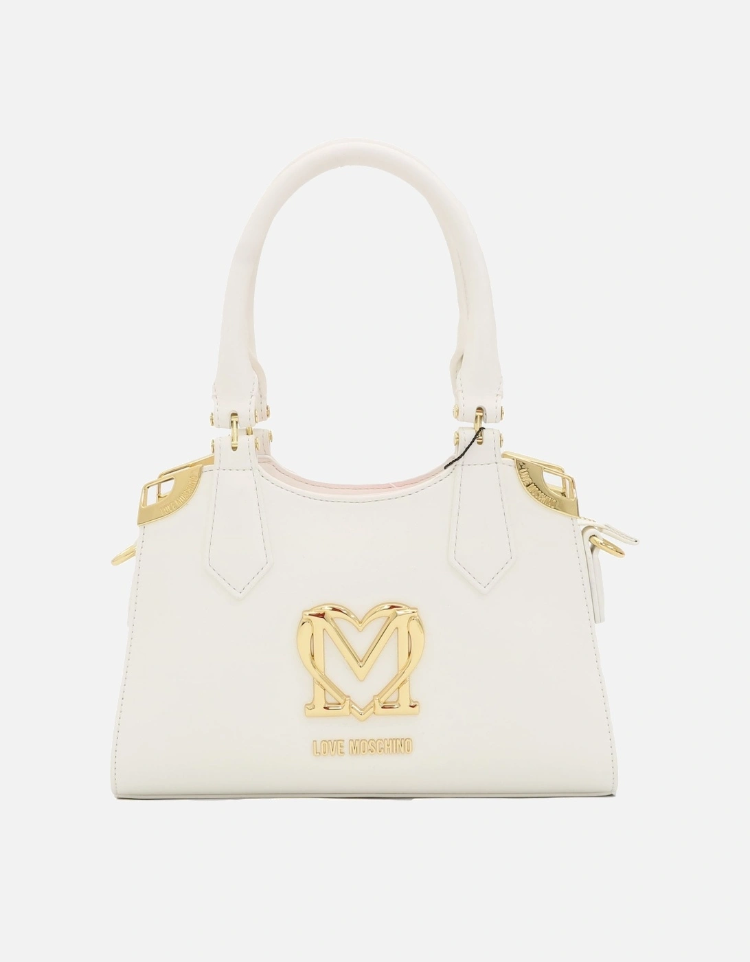 Gold Detail White Mini Handbag