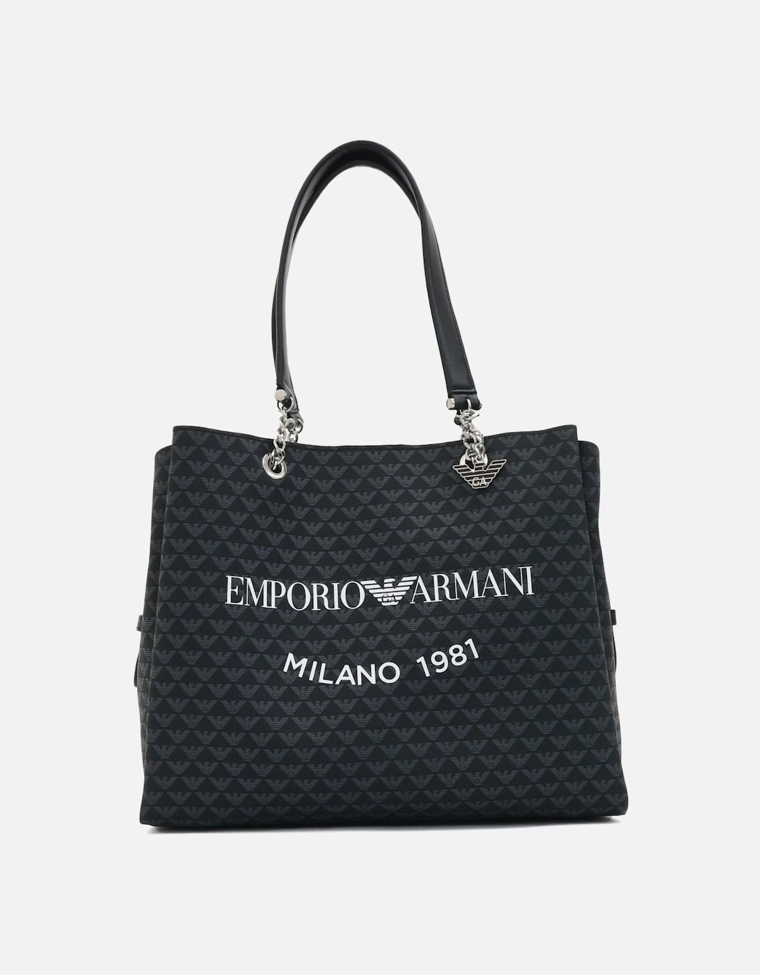 All Over Eagle Small Black Tote Bag