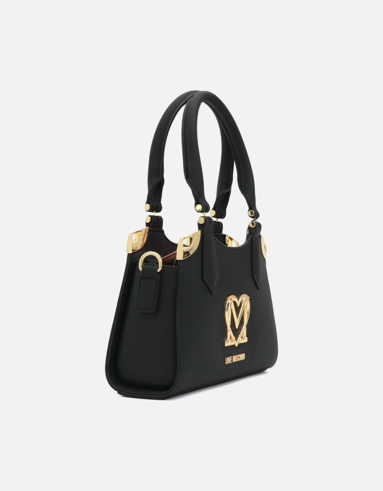 Gold Detail Black Mini Handbag