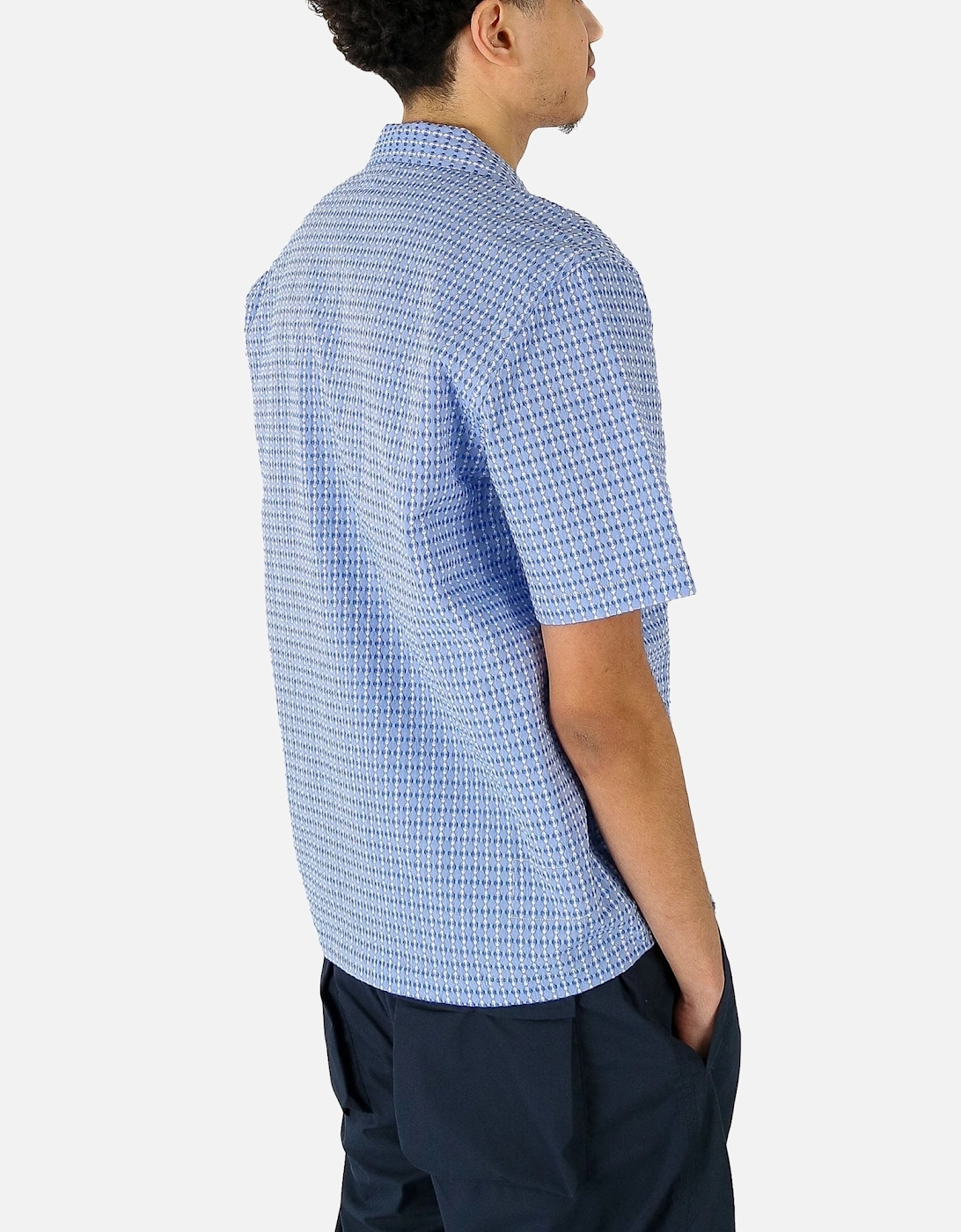 Delos Pattern SS Road Blue Shirt