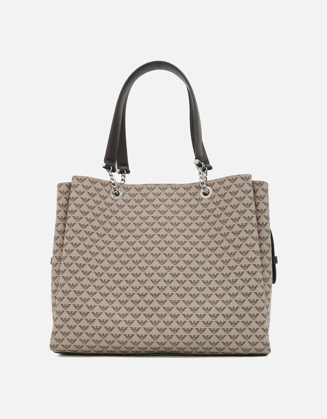 All Over Eagle Small Beige Tote Bag