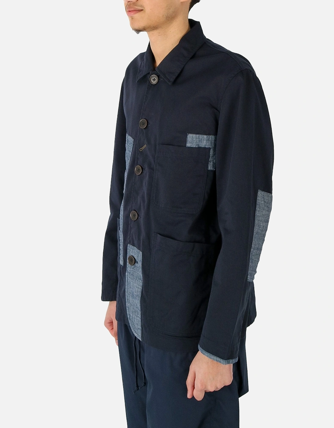 Patched Bakers Chambray Patch Navy Jacket