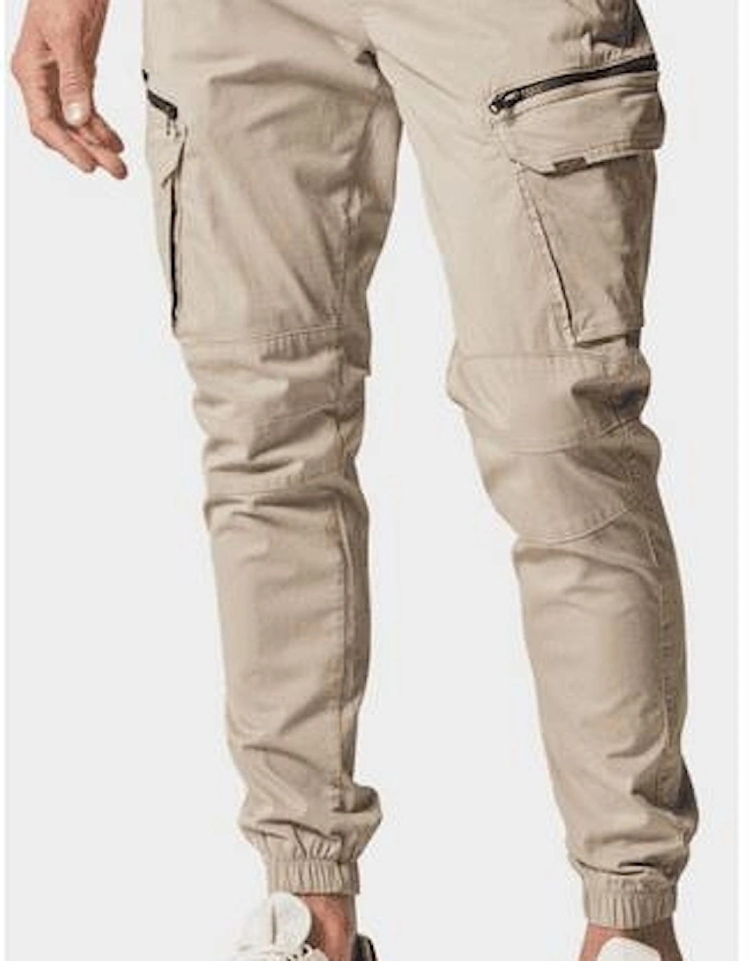 Bonetti Beige Slim Fit Cargo Pants