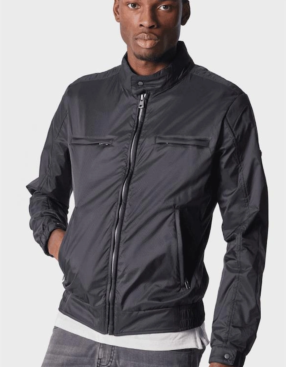 Reeve Lightweight Nylon Black Jacket