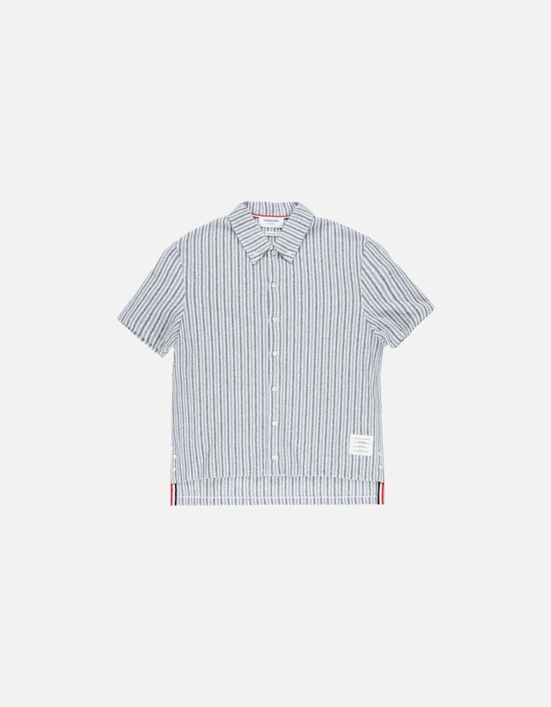 University Stripe Tweed Shirt Blue