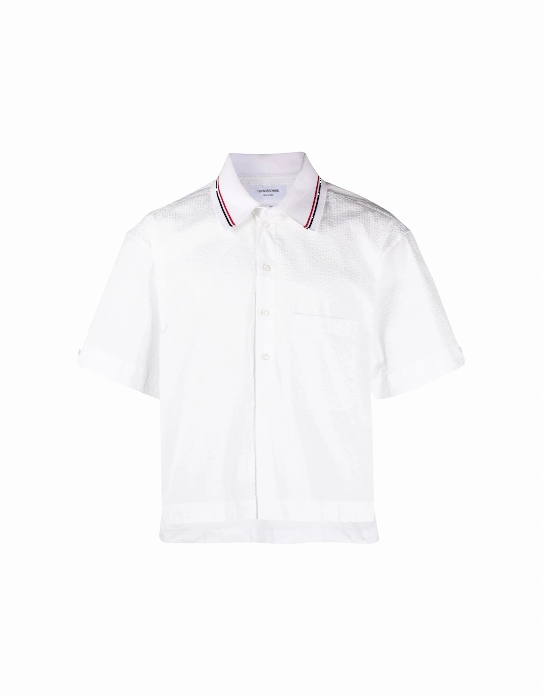 Knit Collar Rugby Seersucker Shirt White, 6 of 5
