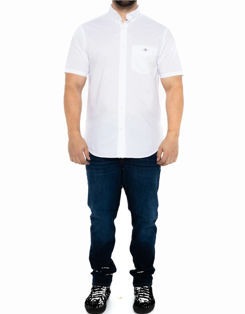 Mens Poplin S/S Shirt (White)
