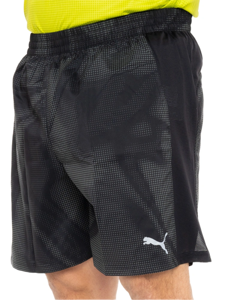 Mens Run Favorites AOP Shorts (Black)