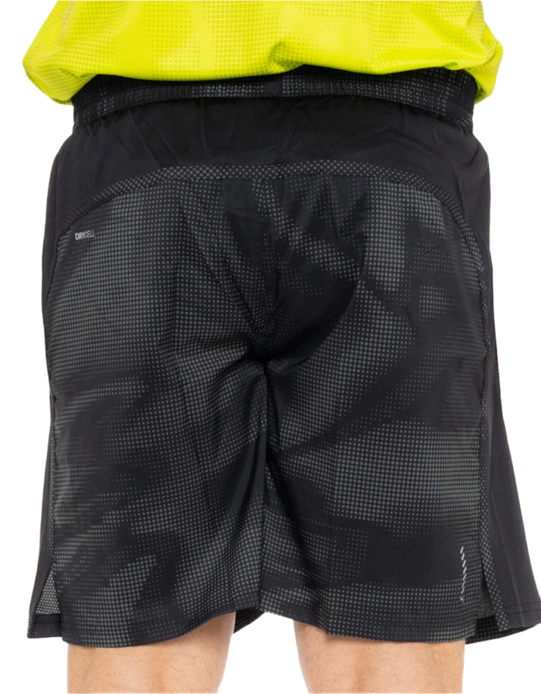 Mens Run Favorites AOP Shorts (Black)