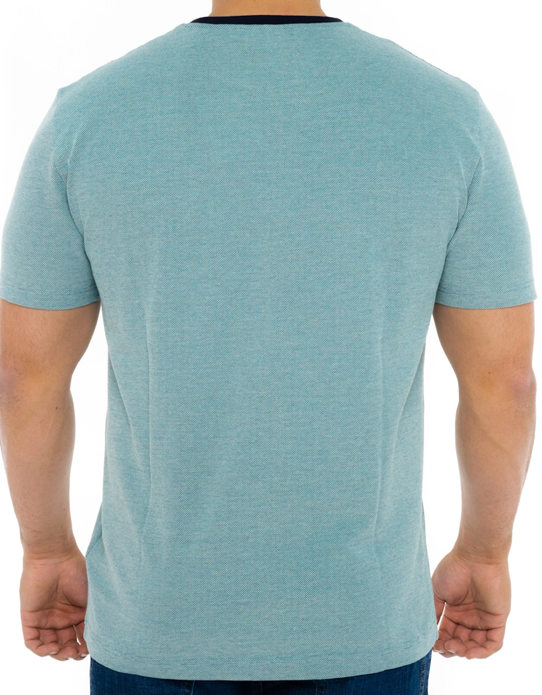 Mens 4-Col Oxford T-Shirt (Turquoise)