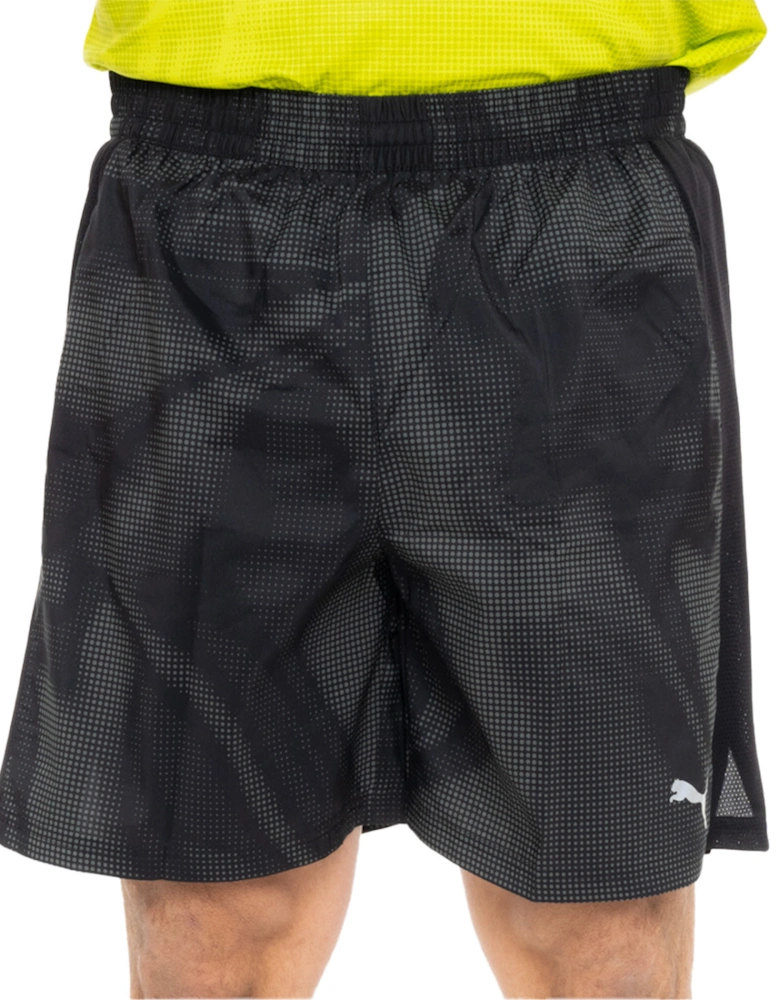 Mens Run Favorites AOP Shorts (Black)